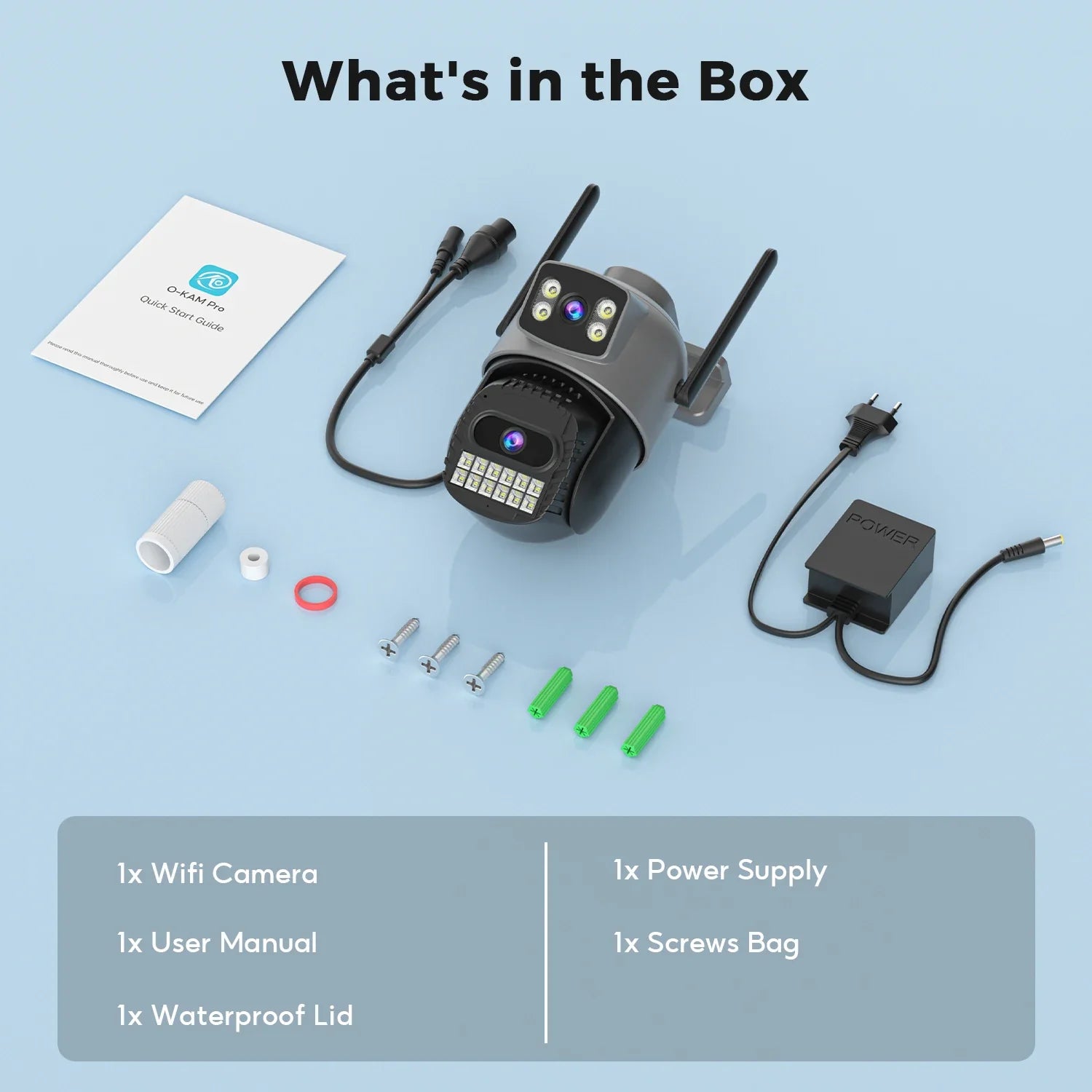 Caméra De Surveillance WiFi PTZ Double Écran 15MP
