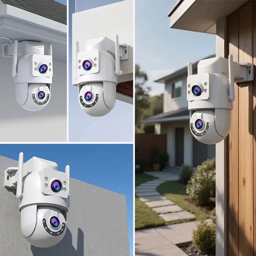 Caméra PTZ Extérieure WiFi Double Objectif 4K
